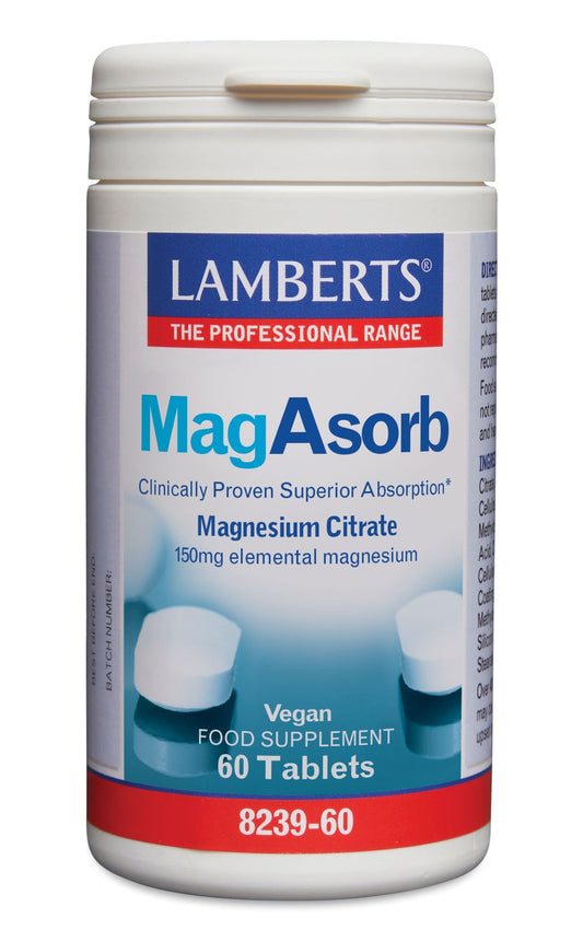 Lamberts MagAsorb (magnesium citraat) 150mg 60 Tabletten