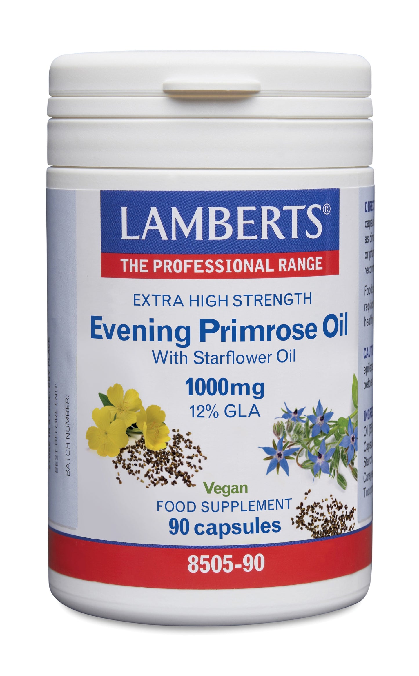 Lamberts Teunisbloem met borageolie 1000mg 90 Capsules