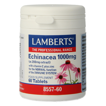 Lamberts Echinacea 1000mg met zink en vitamine C 60 Tabletten