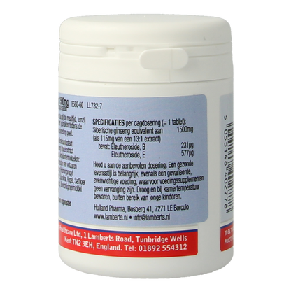 Lamberts Ginseng Siberisch 1500mg 60 Tabletten