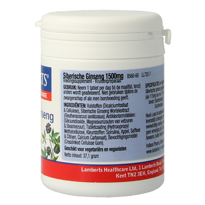 Lamberts Ginseng Siberisch 1500mg 60 Tabletten