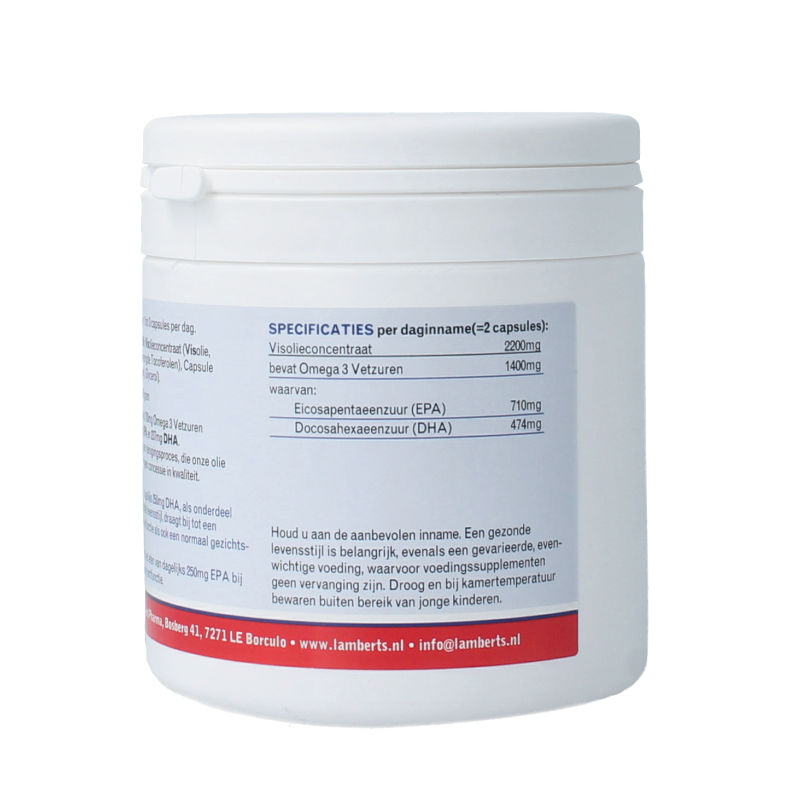 Lamberts Pure visolie 1100mg omega 3 120 Capsules