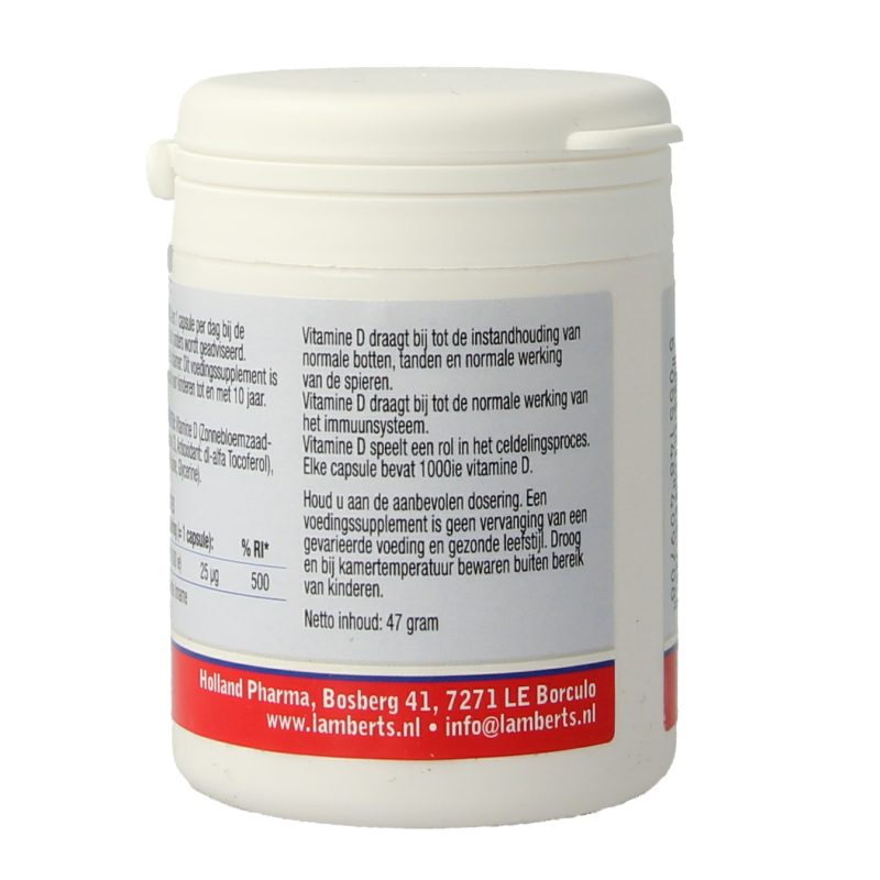 Lamberts Vitamine D3 1000IE/25mcg 120 Capsules
