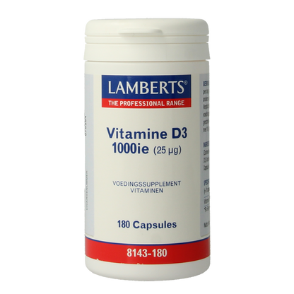 Lamberts Vitamine D3 1000IE/25mcg 180 Capsules