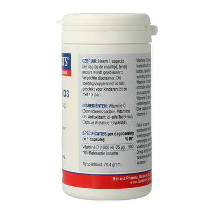Lamberts Vitamine D3 1000IE/25mcg 180 Capsules