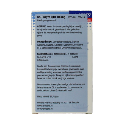 Lamberts Co enzym Q10 100mg 60 Capsules