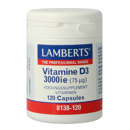 Lamberts Vitamine D3 3000IE/75mcg 120 Capsules