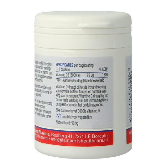 Lamberts Vitamine D3 3000IE/75mcg 120 Capsules