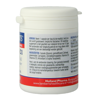 Lamberts Vitamine D3 3000IE/75mcg 120 Capsules