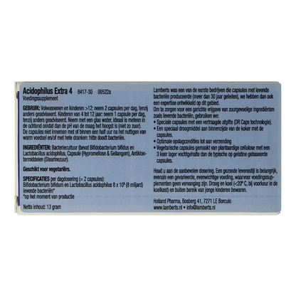 Lamberts Acidophilus Extra 4 30 Capsules