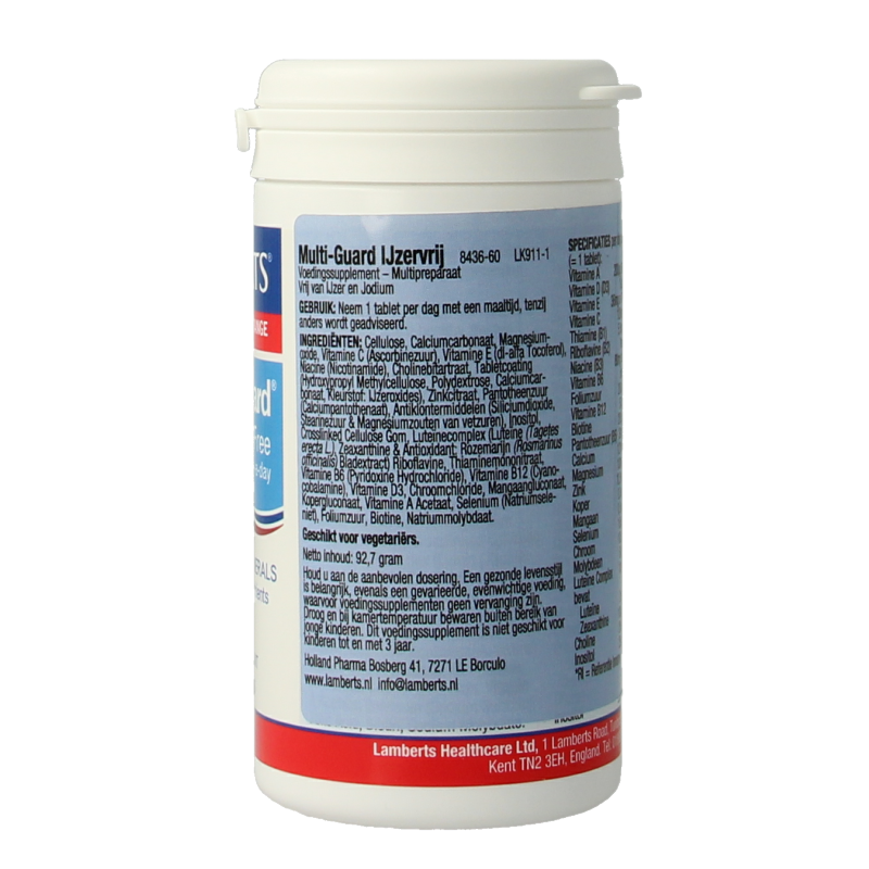 Lamberts Multi-guard ijzervrij 60 Tabletten