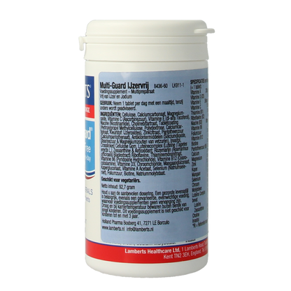 Lamberts Multi-guard ijzervrij 60 Tabletten