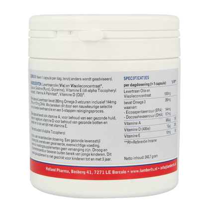 Lamberts Levertraanolie 1000mg 180 Capsules