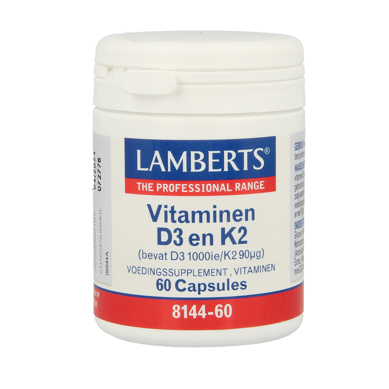 Lamberts Vitamine D3 1000IE en K2 90mcg 60 Capsules
