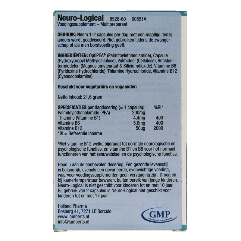 Lamberts Neuro-logical (PEA) 60 Capsules