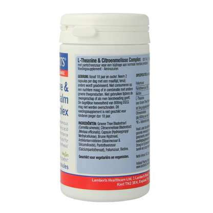 Lamberts L-Theanine & citroenmelisse complex 60 Capsules