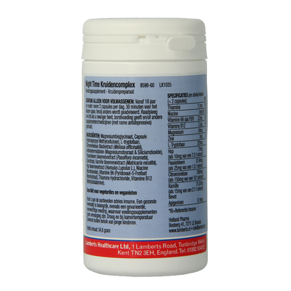 Lamberts Night time kruiden complex 60 Capsules