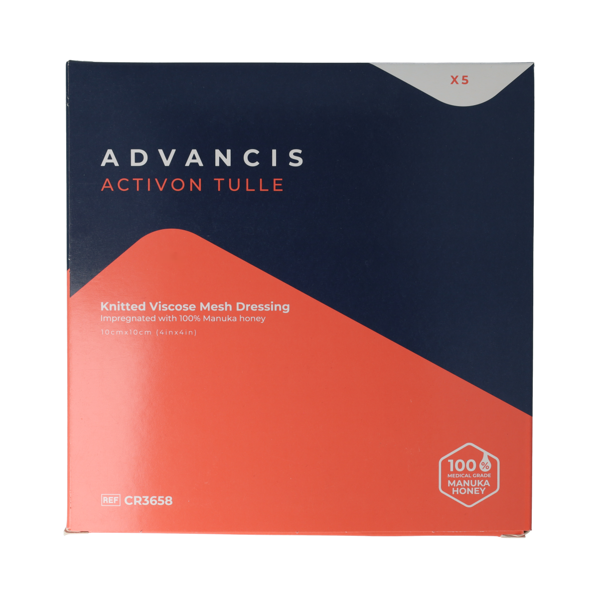 Advancis Activon Manuka Tulle 10x10cm BOX5 pcs 5.00 Stuks