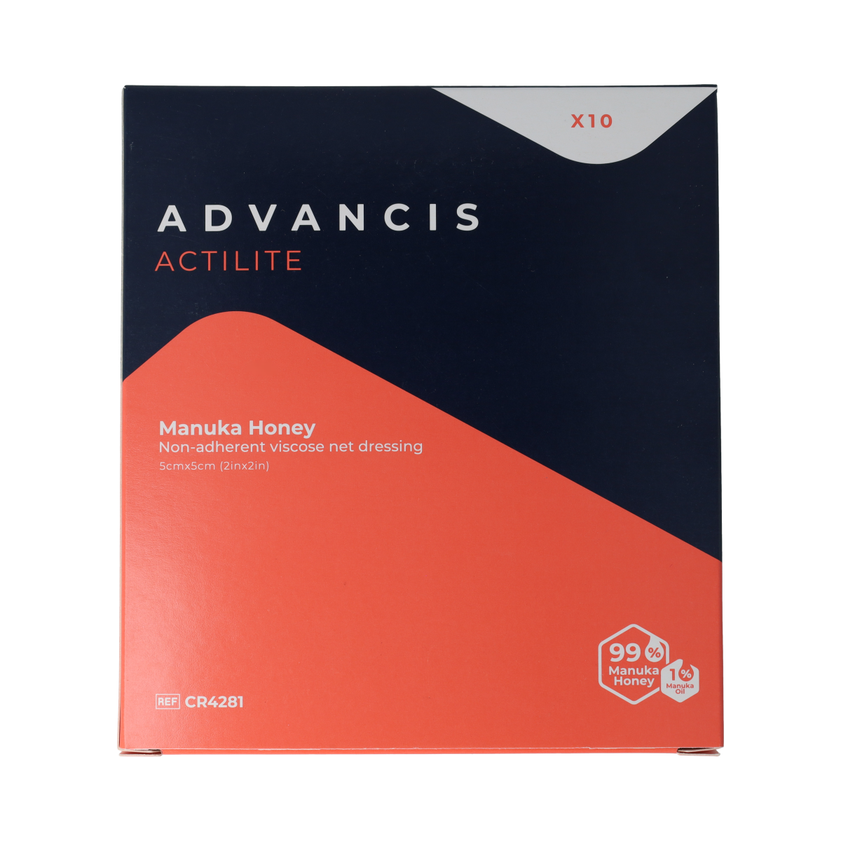 Advancis Actilite Manuka Non Adh. 5x5cm BOX10 pcs 10.00 Stuks