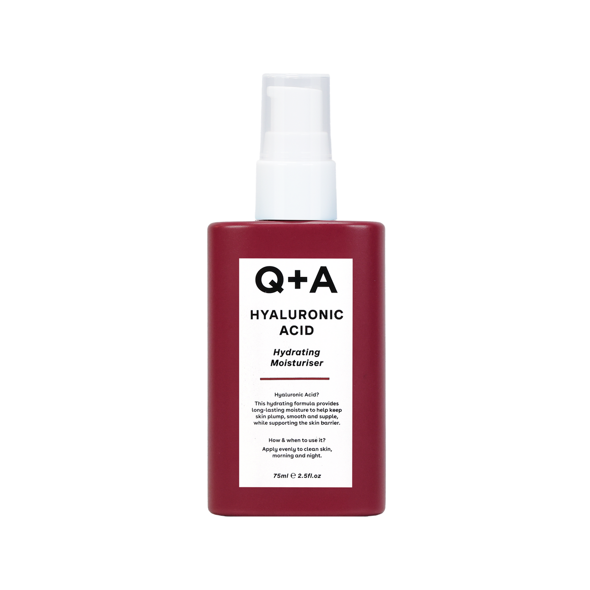 Q+A Hyaluronic Acid Moisturiser 75.00 Milliliter