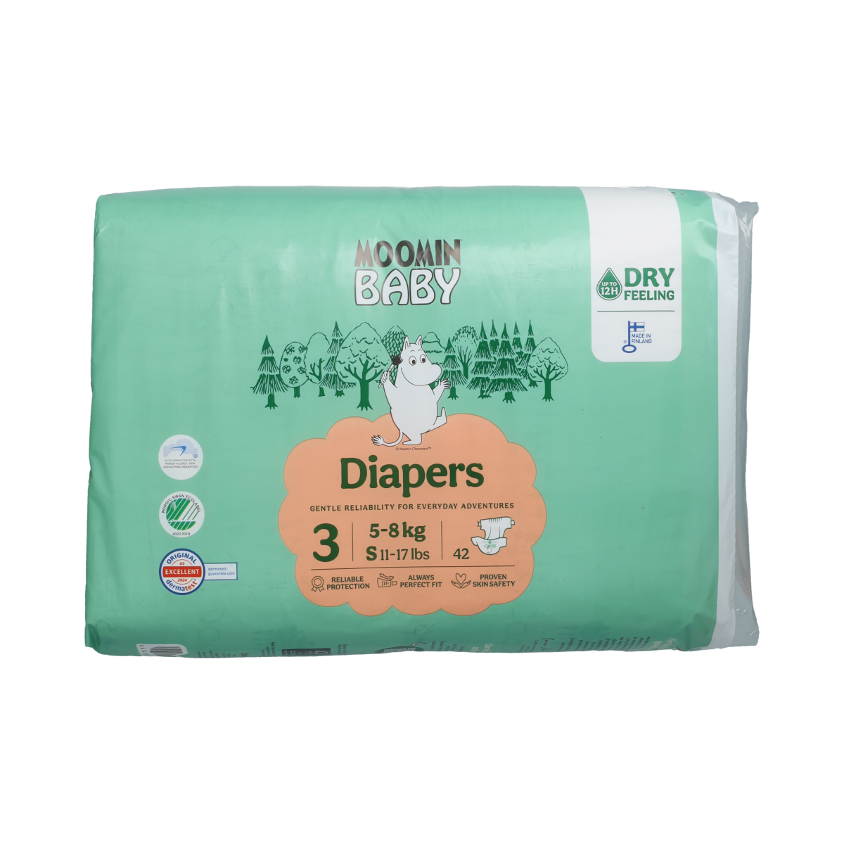 Moomin Moomin Baby luiers maat 3 42 pcs. 5-8 kg 42.00 Stuks