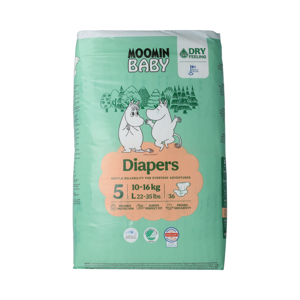 Moomin Moomin Baby luiers maat 5 36 pcs. 10-16 kg 36.00 Stuks
