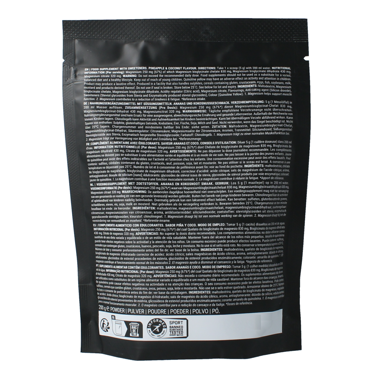 PILLAR Triple magnesium pineapple & coconut zak 200.00 Gram