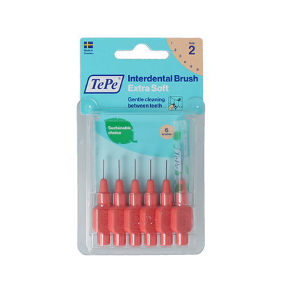 TePe Interdentale rager extra soft licht rood maat 2 6 Stuks