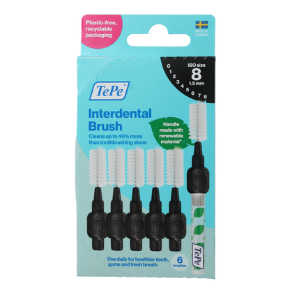 TePe Interdentale ragers original zwart 1,5mm maat 8 6 Stuks
