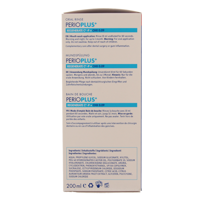 Curaprox Perio plus regenerate CHX 0.09 200 Milliliter
