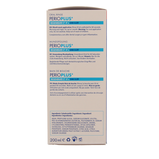 Curaprox Perio plus regenerate CHX 0.09 200 Milliliter