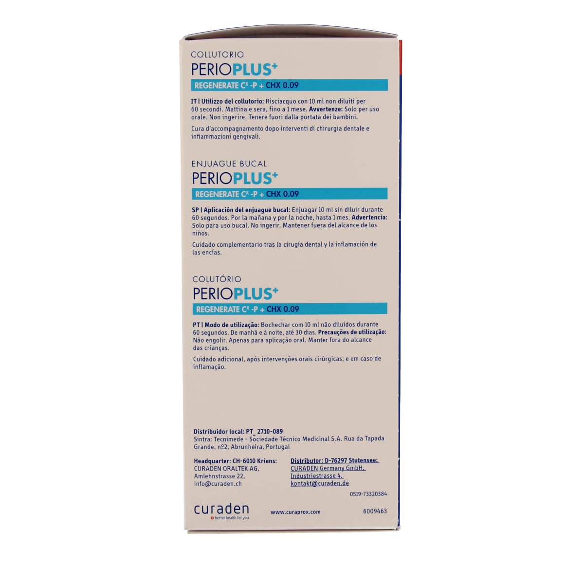 Curaprox Perio plus regenerate CHX 0.09 200 Milliliter
