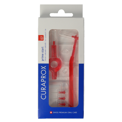 Curaprox Prime start rager 07 rood 2.5 mm 5 Stuks