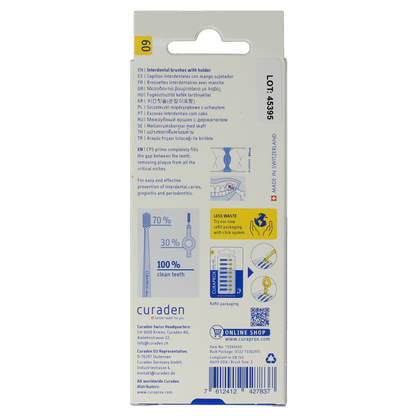 Curaprox Prime start rager 09 geel 4 mm 5 Stuks