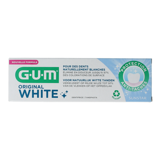 GUM Tandpasta white original 75.00 Milliliter