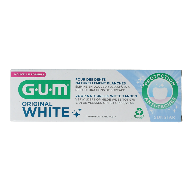 GUM Tandpasta white original 75 Milliliter