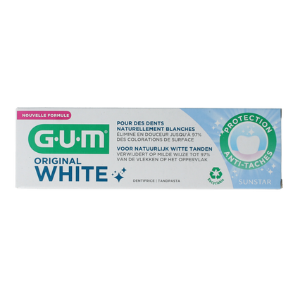 GUM Tandpasta white original 75 Milliliter