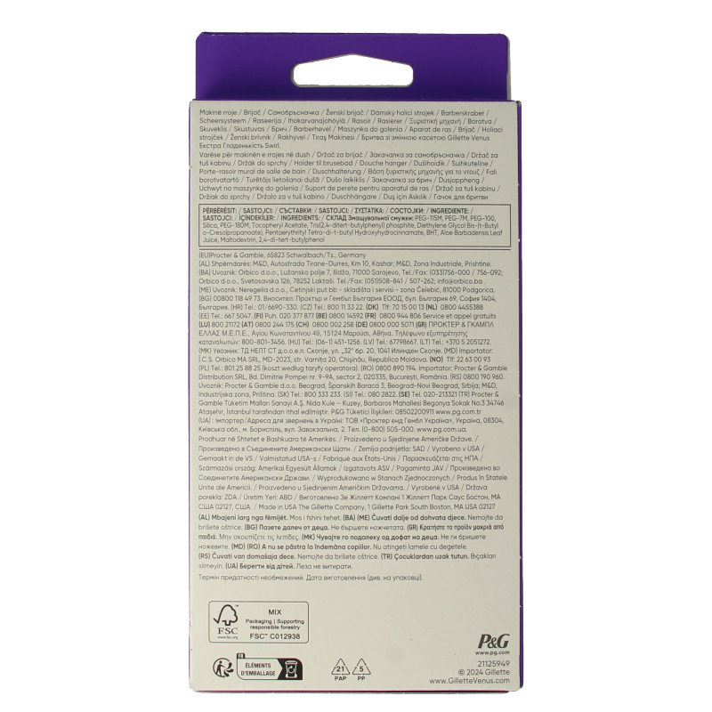 Gillette Venus deluxe smooth swirl razor 1 Stuks