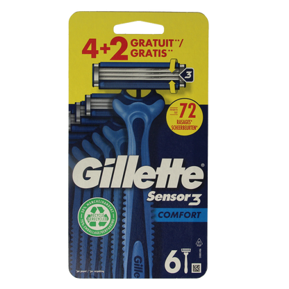 Gillette Sensor 3 comfort wegwerpmesjes 6 Stuks