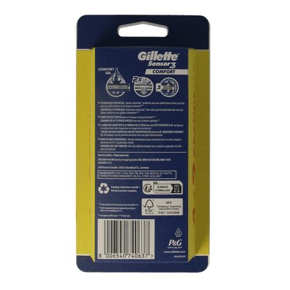 Gillette Sensor 3 comfort wegwerpmesjes 6 Stuks