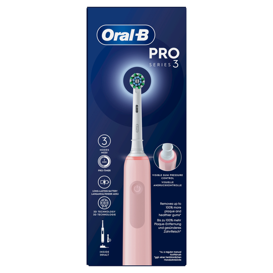 Oral B Tandenborstel elektr Pro 3000 pink cross action 1 Stuks