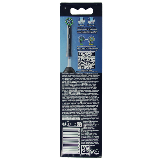 Oral B Opzetborstel action black 4 Stuks