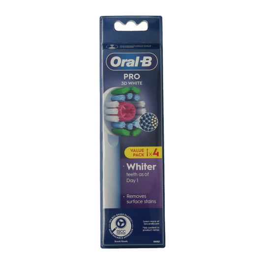 Oral B Opzetborstel 3D white 4 Stuks