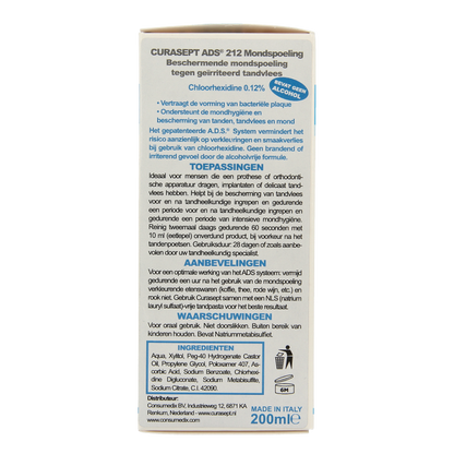 Curasept ADS mondspoelmiddel - 0,12% chloorhexidine 200 Milliliter