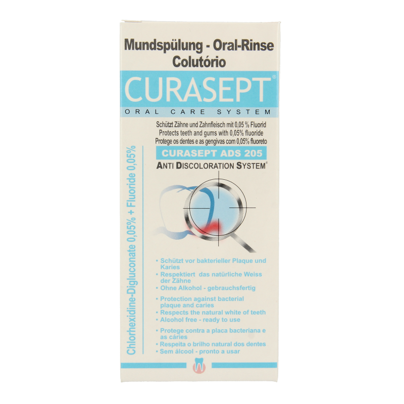 Curasept ADS Mondspoelmiddel - 0,05% chloorhexidine 200 Milliliter