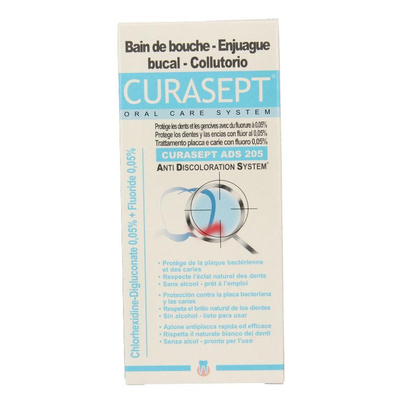 Curasept ADS Mondspoelmiddel - 0,05% chloorhexidine 200 Milliliter