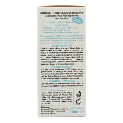Curasept ADS Mondspoelmiddel - 0,05% chloorhexidine 200 Milliliter