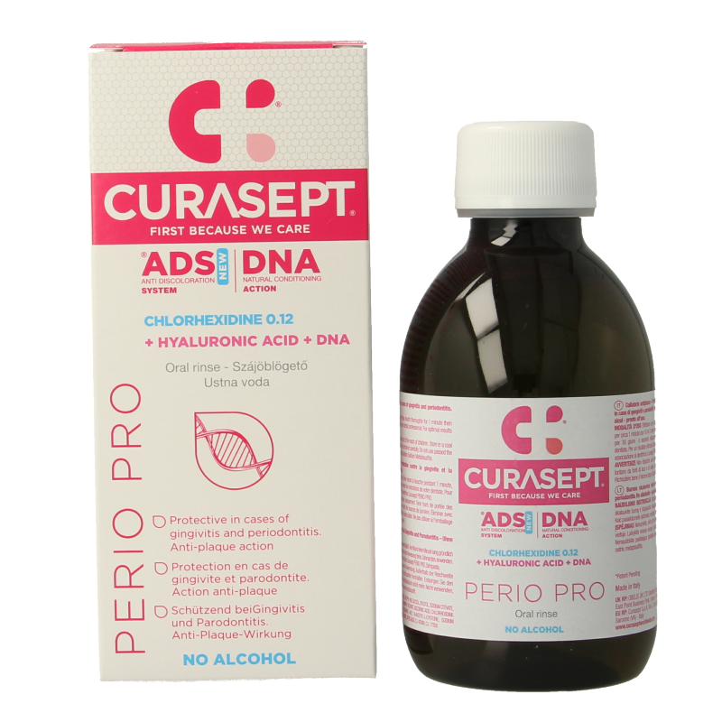 Curasept ADS DNA Perio Pro CHX 0,12% + HA mondspoelmiddel 200 Milliliter