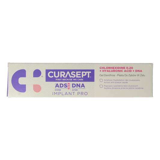 Curasept ADS DNA Implant Pro 720 CHX 0,20% + HA tandpasta 75.00 Milliliter