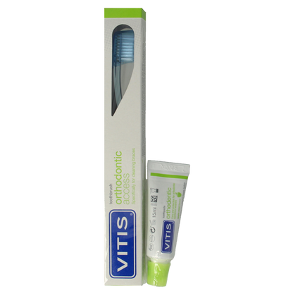 Vitis Orthodontic access borstel met sample tandpasta 1 Set